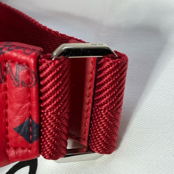 MCM Red Leather Bum Bag LIKE NEW - Picture 9 of 16